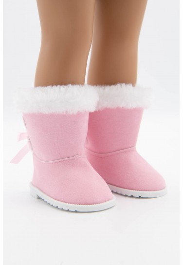 LIGHT PINK SHEARLING BOOTS